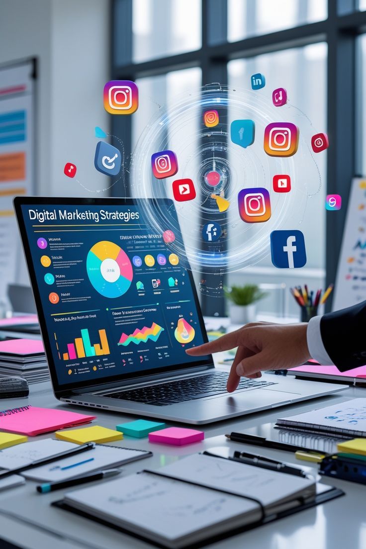 Digital dashboard showing creator economy platforms and social growth metrics