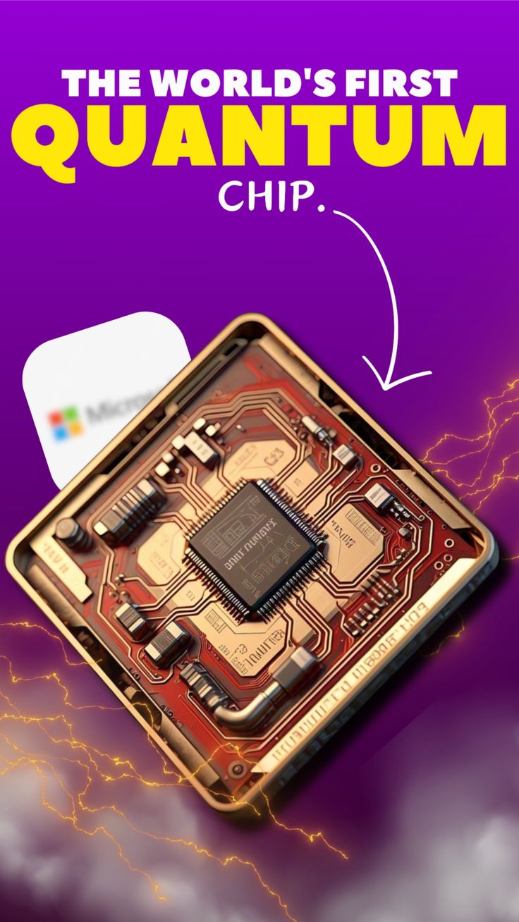 Close-up of an experimental quantum computing processor chip