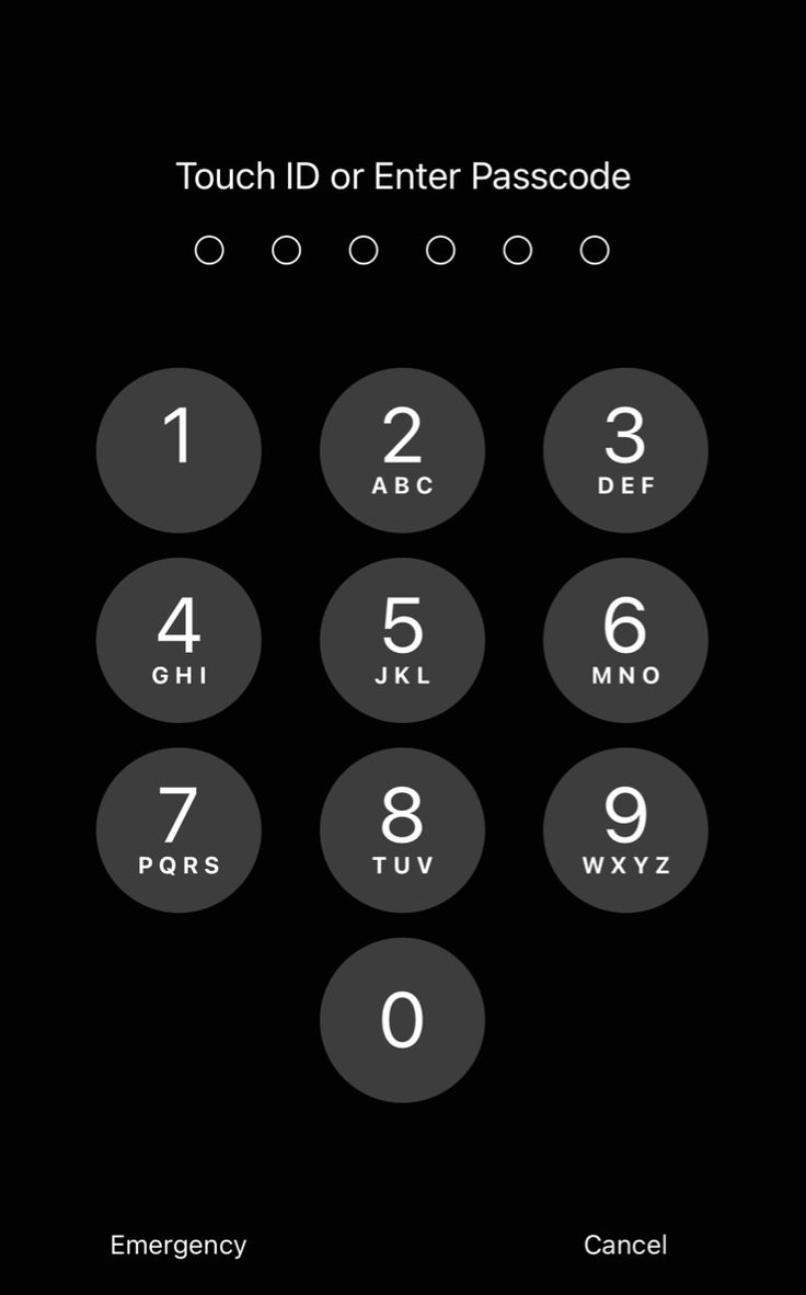 Smartphone lock screen showing a passcode entry prompt